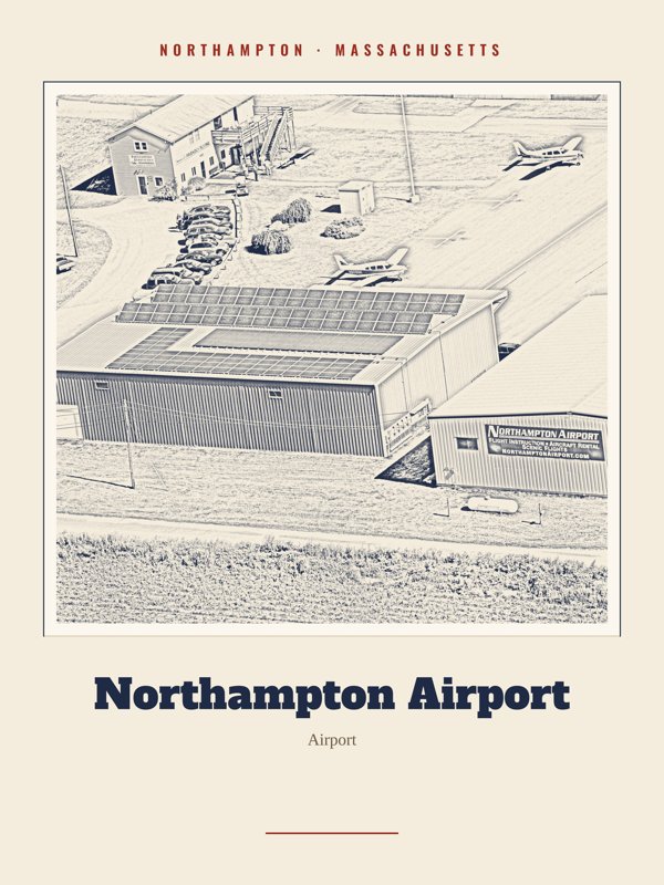 Northampton Northampton Airport Landmark Print artwork detail