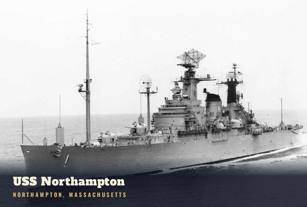Northampton USS Northampton Postcard artwork detail