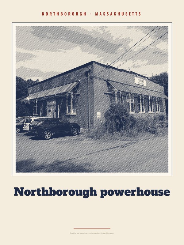 Northborough Northborough powerhouse Landmark Print artwork detail