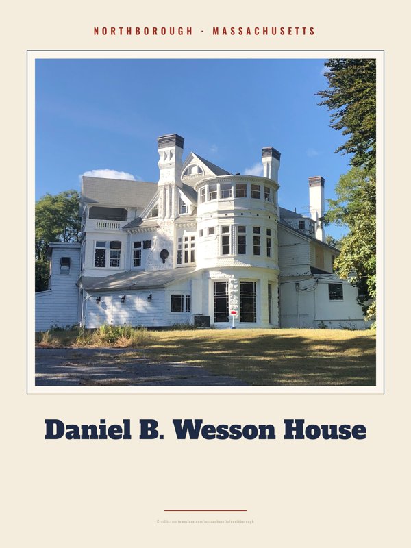 Northborough Daniel B. Wesson House Landmark Print artwork detail