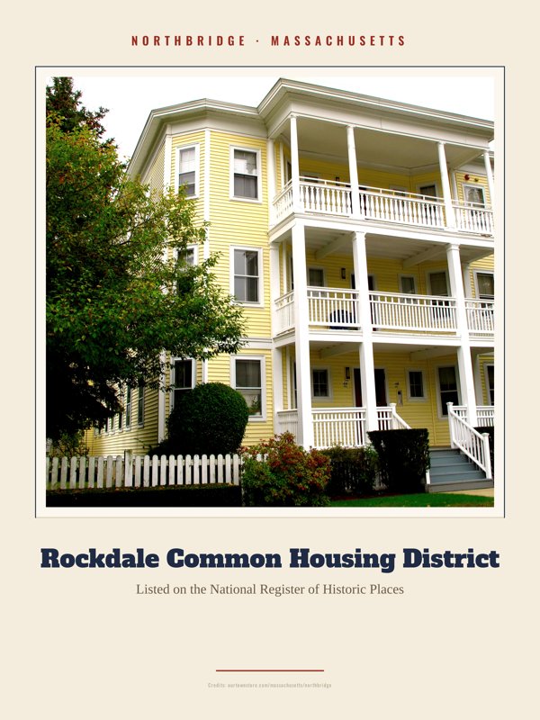 Northbridge Rockdale Common Housing District Landmark Print artwork detail