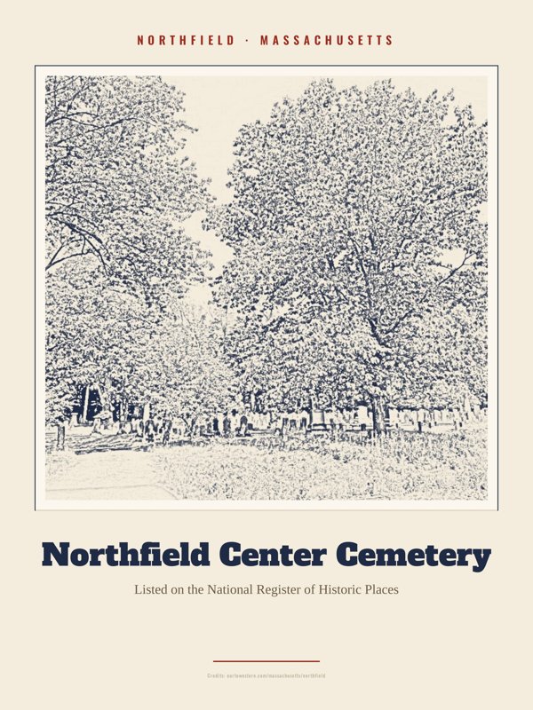 Northfield Northfield Center Cemetery Landmark Print artwork detail