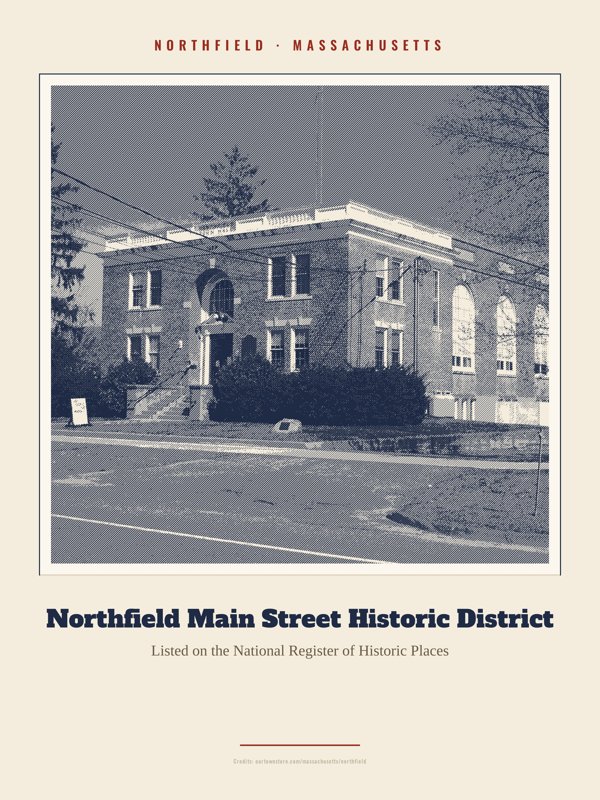 Northfield Northfield Main Street Historic District Landmark Print artwork detail