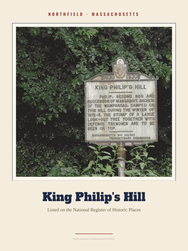 Northfield King Philip's Hill Landmark Print artwork detail