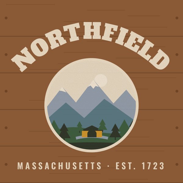 Northfield Hometown Wood Sign artwork detail