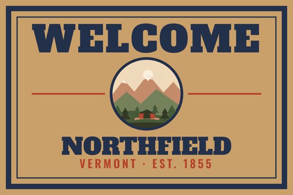 Northfield Welcome Doormat artwork detail
