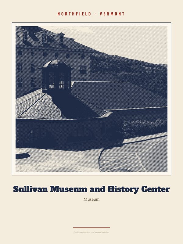 Northfield Sullivan Museum and History Center Landmark Print artwork detail