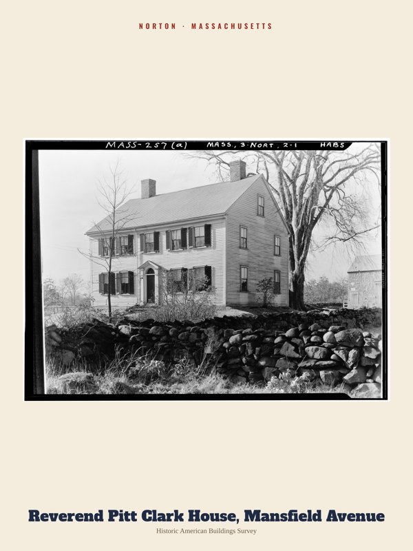Norton Reverend Pitt Clark House, Mansfield Avenue Archive Print artwork detail