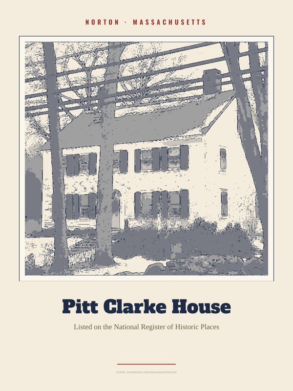 Norton Pitt Clarke House Landmark Print artwork detail
