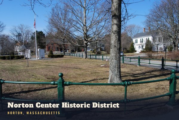 Norton Norton Center Historic District Postcard artwork detail