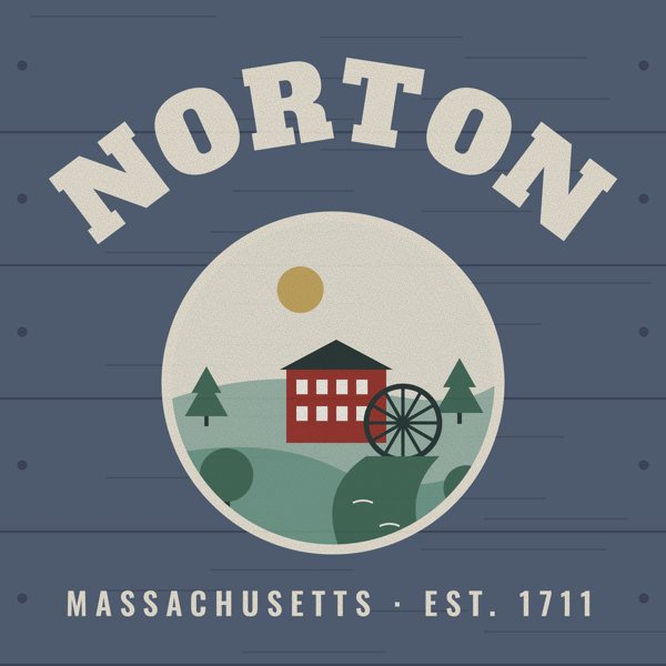 Norton Hometown Wood Sign artwork detail