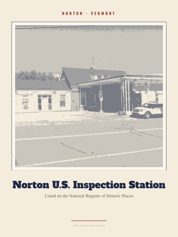 Norton Norton U.S. Inspection Station Landmark Print artwork detail