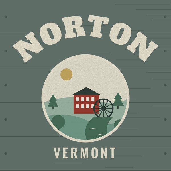 Norton Hometown Wood Sign artwork detail