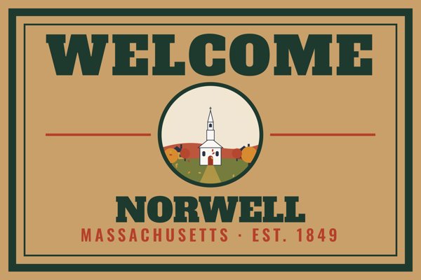 Norwell Welcome Doormat artwork detail