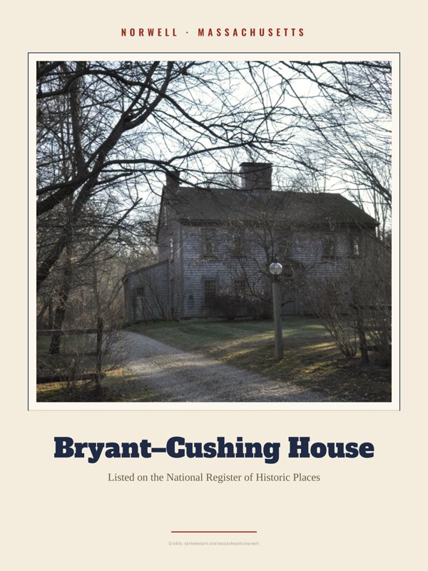 Norwell Bryant–Cushing House Landmark Print artwork detail