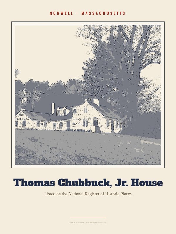 Norwell Thomas Chubbuck, Jr. House Landmark Print artwork detail