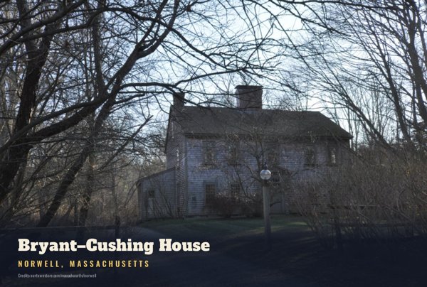 Norwell Bryant–Cushing House Postcard artwork detail