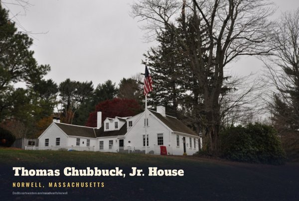 Norwell Thomas Chubbuck, Jr. House Postcard artwork detail