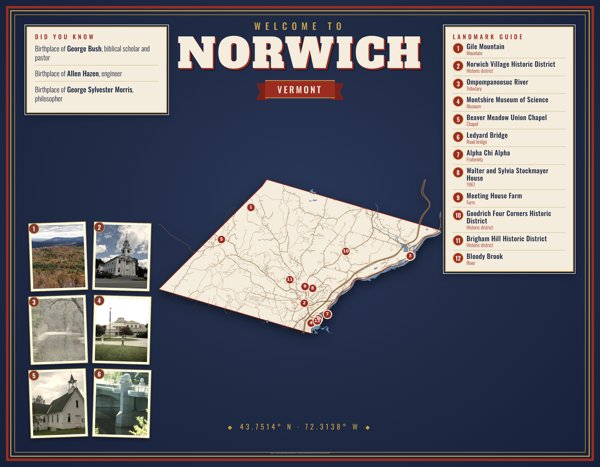 Norwich Map Placemat artwork detail