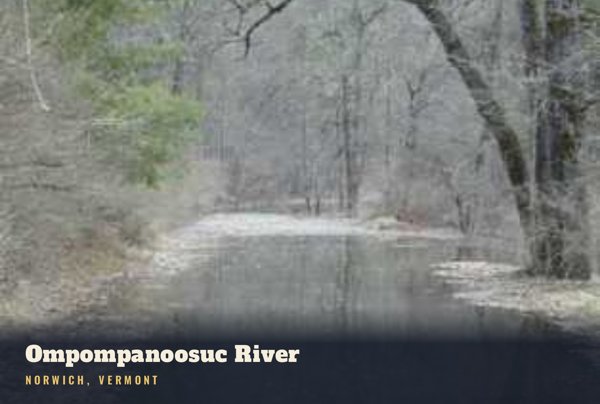 Norwich Ompompanoosuc River Postcard artwork detail