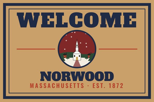 Norwood Welcome Doormat artwork detail