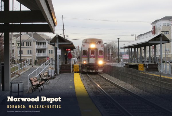 Norwood Norwood Depot Postcard artwork detail