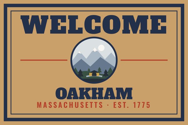 Oakham Welcome Doormat artwork detail