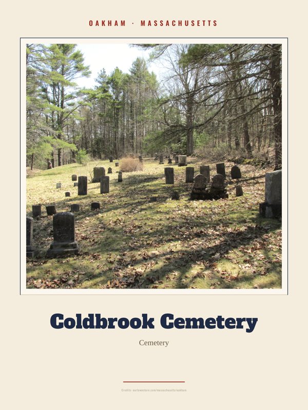Oakham Coldbrook Cemetery Landmark Print artwork detail