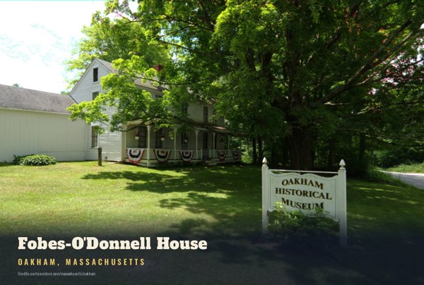 Oakham Fobes-O'Donnell House Postcard artwork detail