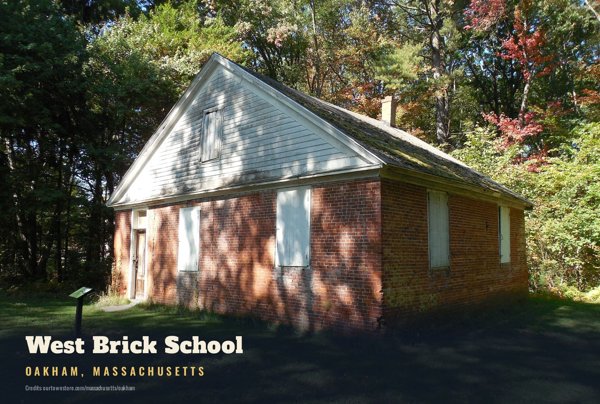 Oakham West Brick School Postcard artwork detail