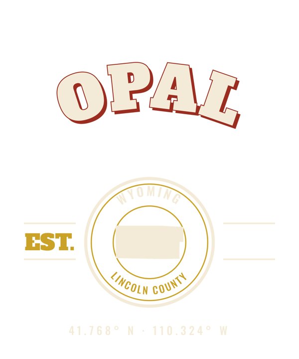 Opal Est. Tee artwork detail
