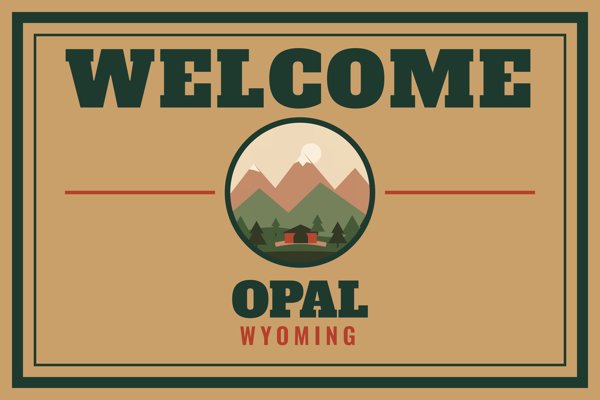 Opal Welcome Doormat artwork detail
