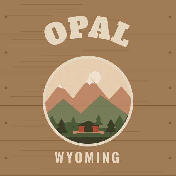 Opal Hometown Wood Sign artwork detail