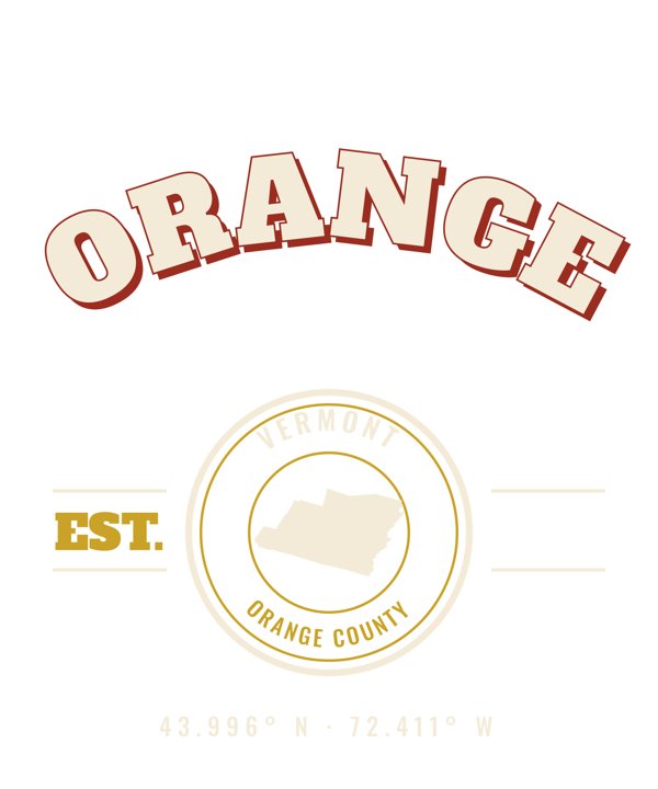 Orange Est. Tee artwork detail