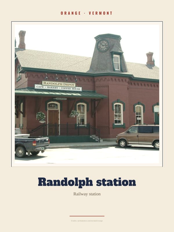 Orange Randolph station Landmark Print artwork detail