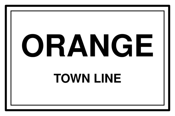 Orange Town Line Mug artwork detail