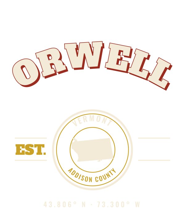 Orwell Varsity Crewneck artwork detail