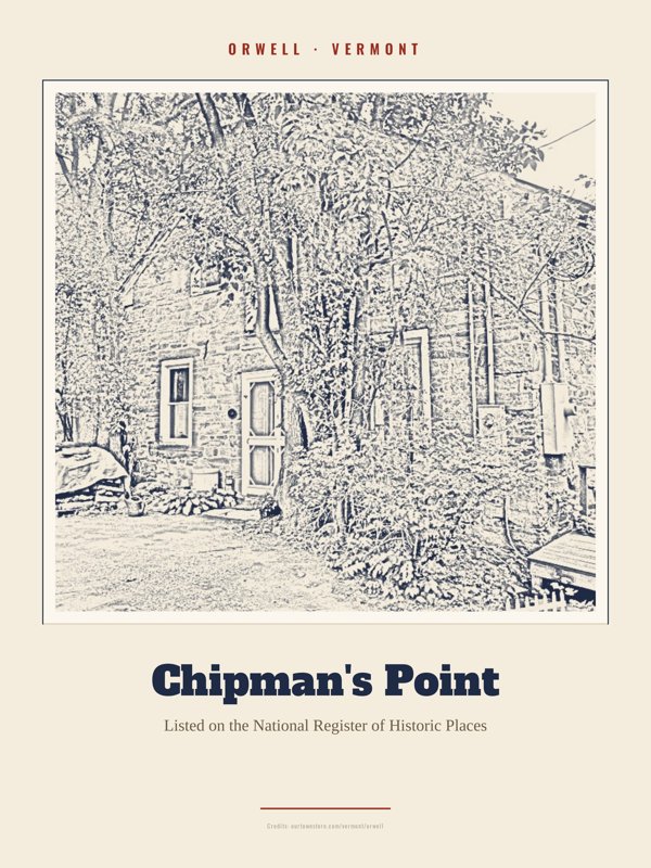 Orwell Chipman's Point Landmark Print artwork detail