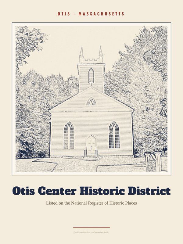 Otis Otis Center Historic District Landmark Print artwork detail