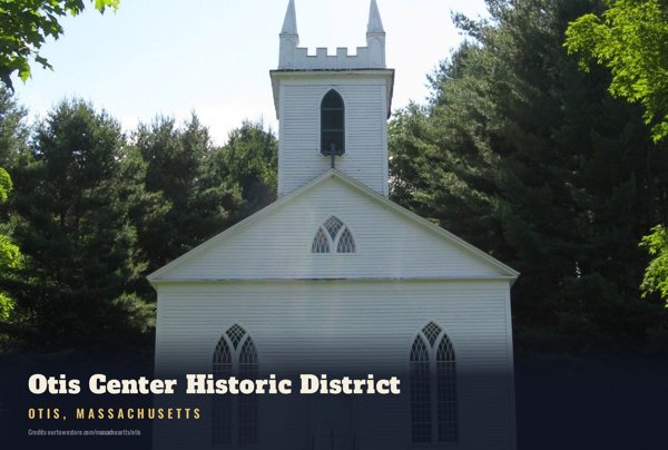 Otis Otis Center Historic District Postcard artwork detail