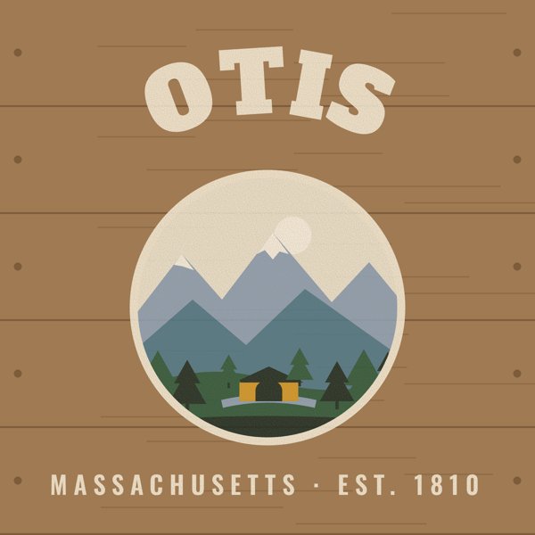 Otis Hometown Wood Sign artwork detail