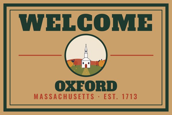 Oxford Welcome Doormat artwork detail
