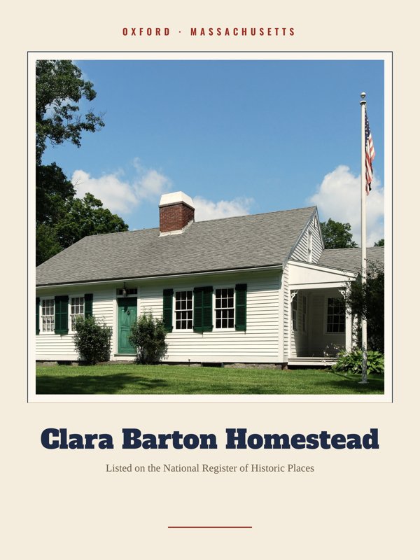 Oxford Clara Barton Homestead Landmark Print artwork detail