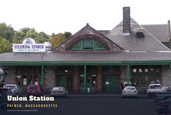 Palmer Union Station Postcard artwork detail