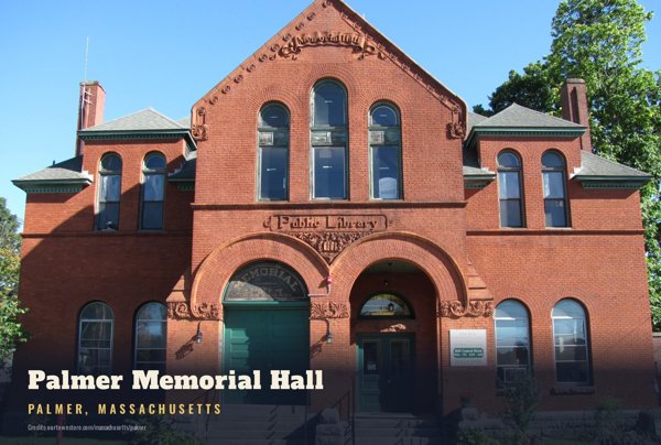 Palmer Palmer Memorial Hall Postcard artwork detail