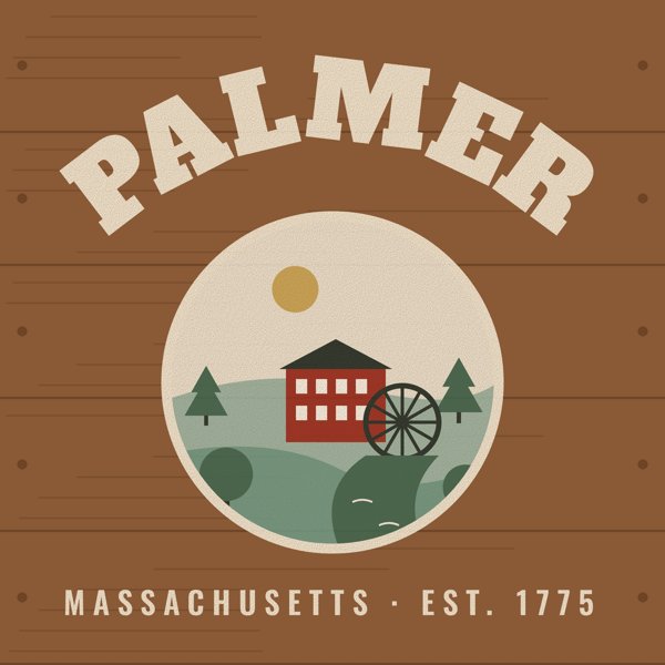 Palmer Hometown Wood Sign artwork detail