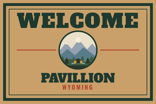 Pavillion Welcome Doormat artwork detail