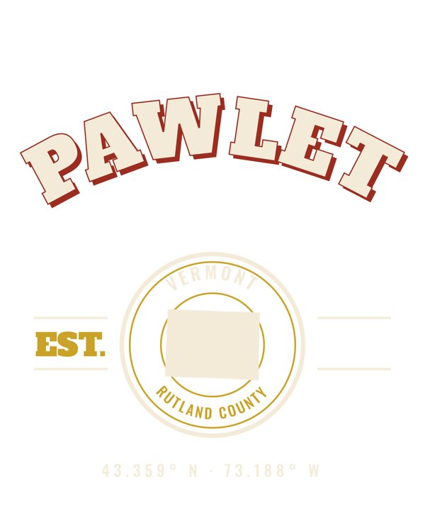 Pawlet Est. Tee artwork detail