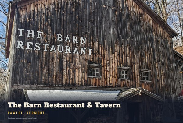 Pawlet The Barn Restaurant & Tavern Postcard artwork detail