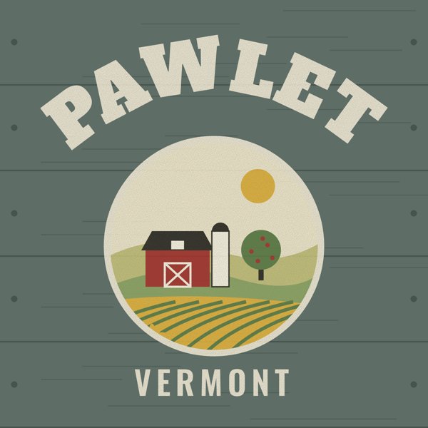 Pawlet Hometown Wood Sign artwork detail